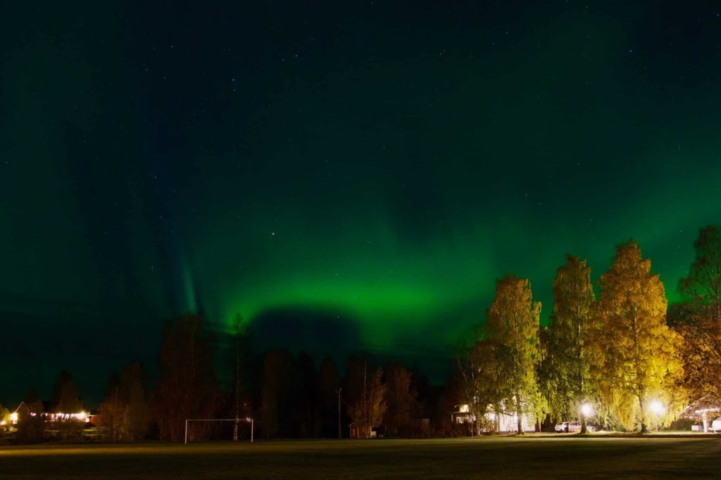 Aurora borealis in the North of Sweden